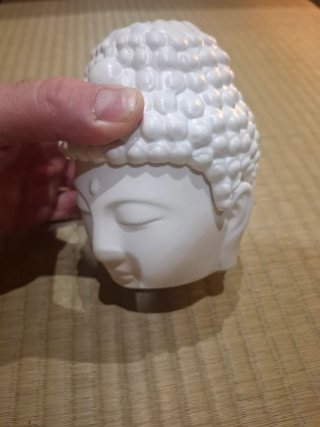 Taza Buda Blanco Plástico