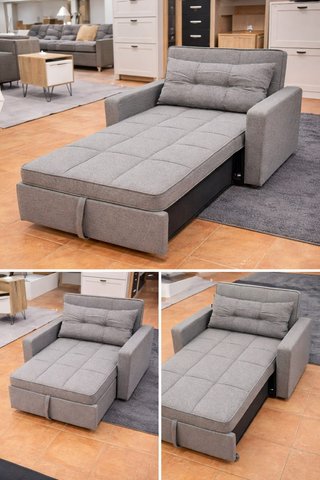 Sofá Cama Individual Gris