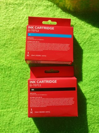 2 Cartuchos de Tinta Epson EI-T0711 y EI-T0712