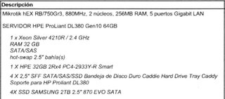 Servidor HPE ProLiant DL380 Gen10