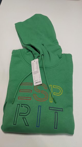 Sudadera Esprit Verde con Capucha Talla S. Nueva