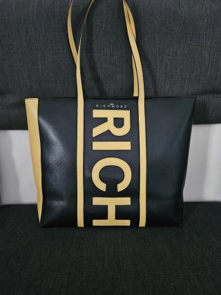 Borsa tote Richmond nera e giallo senape