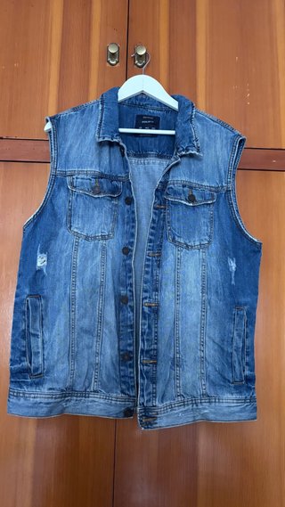 Chaleco Vaquero Hombre Azul