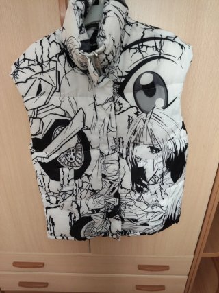 Chaleco con estampado manga
