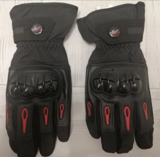Guantes de Moto Negros y Rojos
