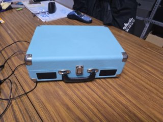 Giradischi portatile blu