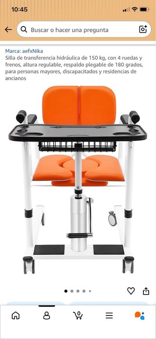 Silla de transferencia hidráulica