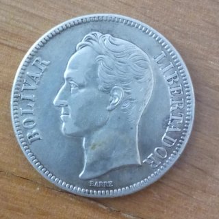 Moneda 5 Bolívares Venezuela 1936