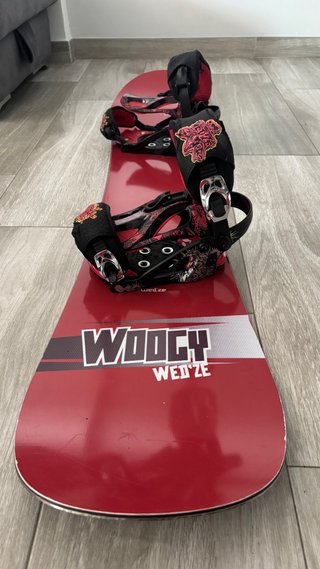 Tabla de Snowboard Wedze Woogy con fijaciones