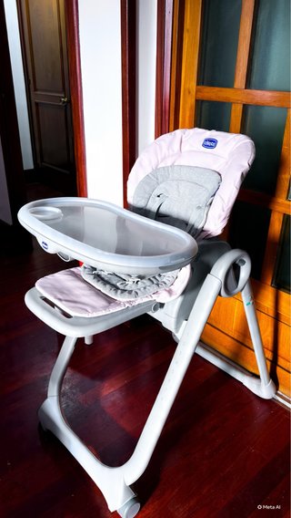 Trona Chicco Polly Magic Relax Rosa y gris