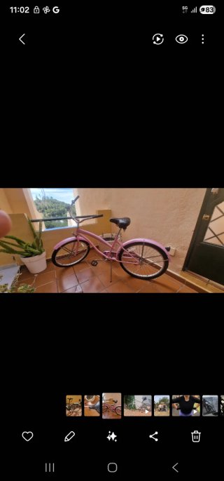 Bicicleta Playera Rosa