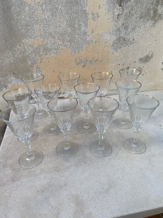 12 copas vino cristal