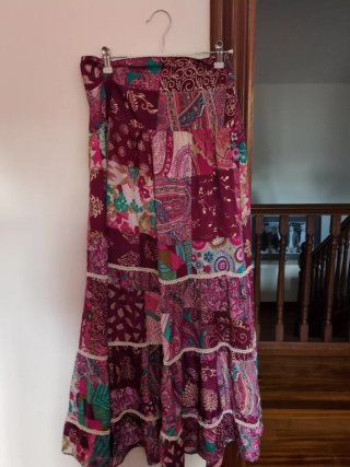 Falda larga estampada