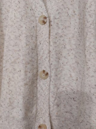 Chaqueta de punto beige jaspeada