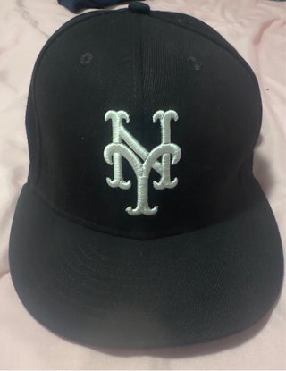 Gorra New York Mets Visera Plana Negra