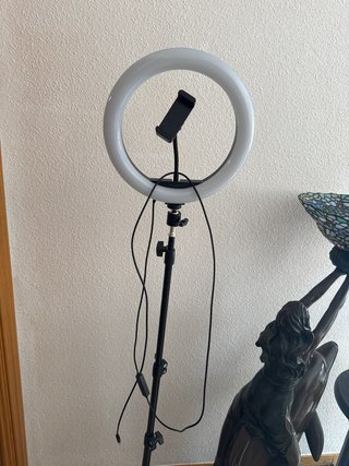 Aro de luz con soporte para móvil