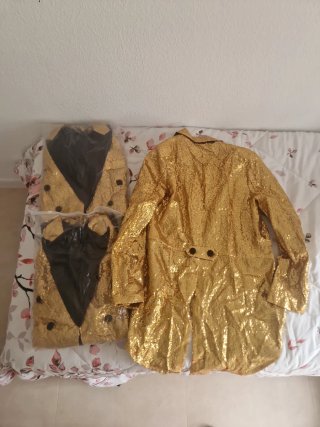 Set de 3 Chaquetas Doradas de Lentejuelas hombre