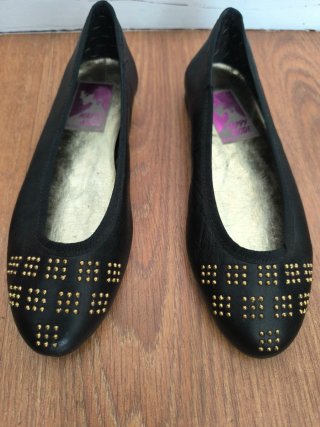 Bailarinas Happy Mode Negras con Tachuelas Talla34