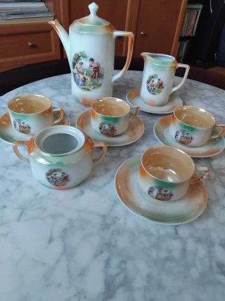 Juego de té vintage de porcelana