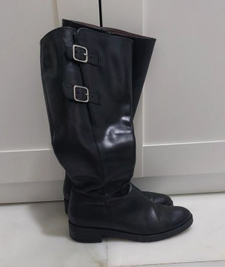 Botas altas piel negras Wonders T38