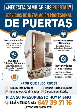 Servicio de Instalación Profesional de Puertas