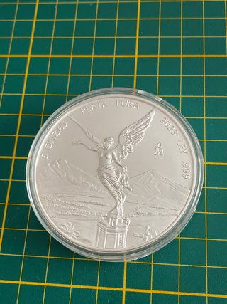 Moneda Libertad 5 Onzas Plata Pura 2023 Bu.