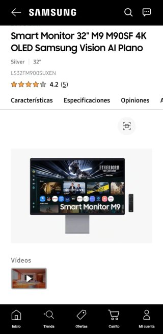 Monitor Smart Samsung M9 32 4K OLED