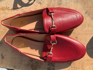 M&N SHOES Zapatillas Mujer Rojo y Dorado