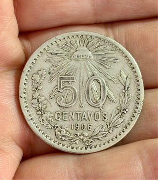 Moneda 50 Centavos México 1906