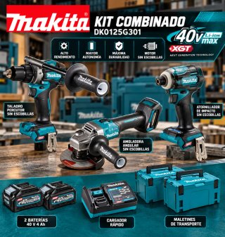 Kit Combinado Makita DK0125G301 40V