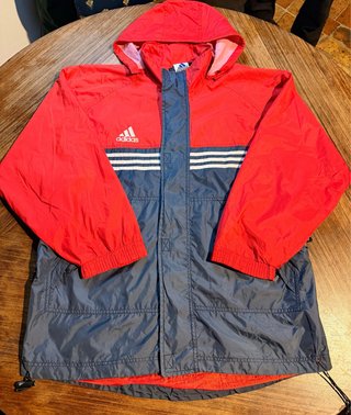Giacca a vento Adidas vintage rossa/blu taglia L