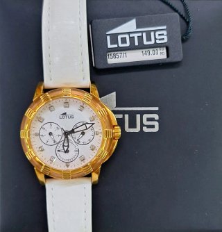 Reloj Lotus Mujer Blanco y Dorado