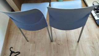 Set de 2 Sillas de Cocina Azules