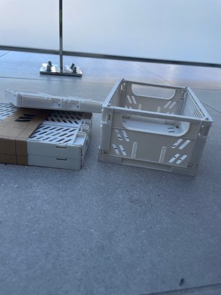 Set de 4 cajas plegables y apilables