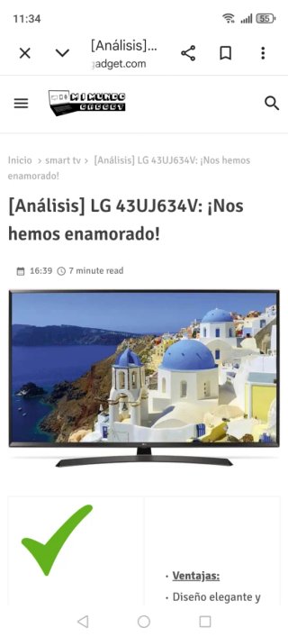TV LG 43UJ634V 4K Ultra HD Smart TV Netflix/Prime