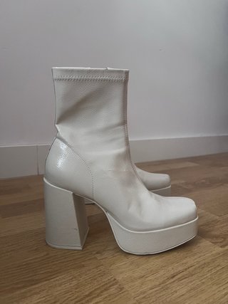 Botines Blancos con Plataforma