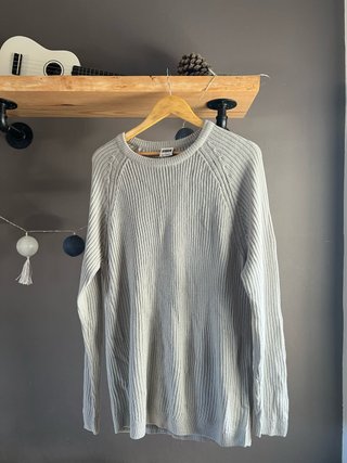 Jersey de punto gris para hombre