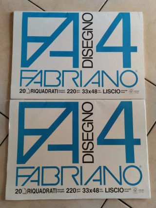 Set 2 Album da disegno Fabriano A4 Riquadrato