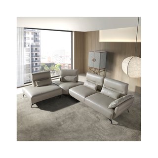 Sofá Chaiselongue Piel Angel Cerdá - liquidación!