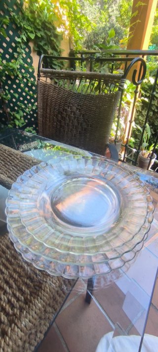 Platos Duralex antiguos cristal transparente