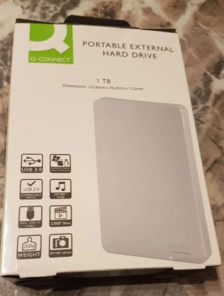Disco Duro Externo Q-Connect 1TB ¡SIN ABRIR!