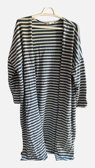 Chaqueta larga kimono rayas lúrex Monisqui