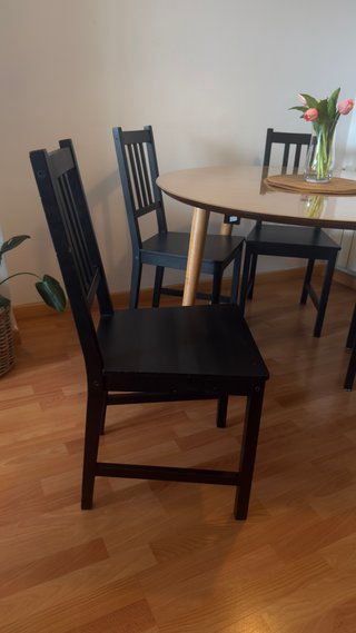 4 Sillas IKEA STEFAN Negro