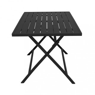 Tavolo da Giardino Pieghevole Antracite 130x77cm