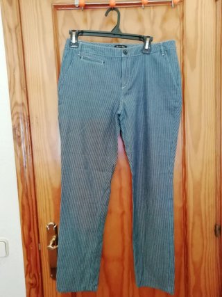 Pantalón Massimo Duty de rayas de mujer