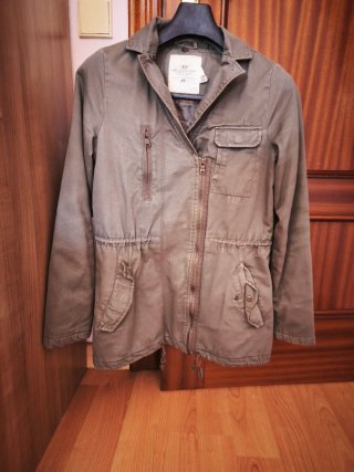 Chaqueta Parka H&M Verde Militar Talla M
