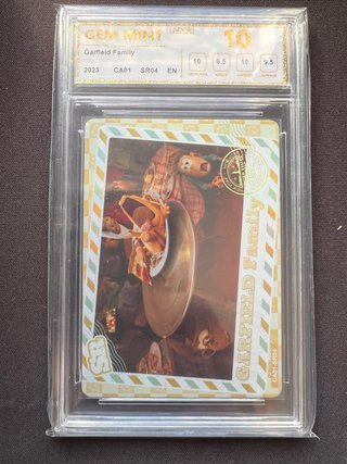 Carta Garfield Family Gradeada GEM MINT 10