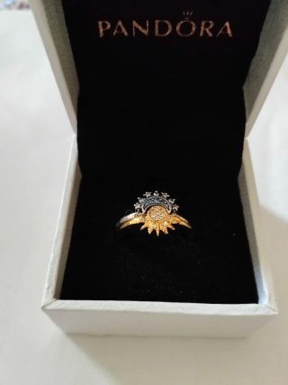 Anillo Pandora Sol y Luna Talla 54