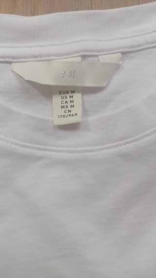Camiseta H&M Blanca Talla M