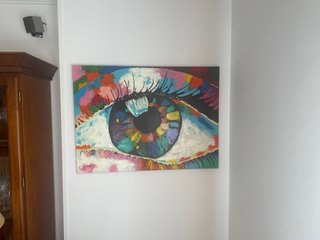 Cuadro Ojo Pintado a Mano Acrílico